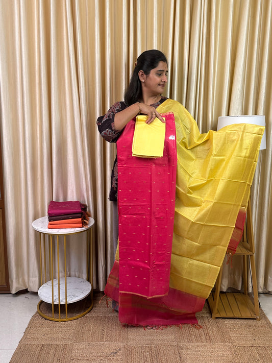 Katan silk by cotton blend 3 piece set-BSE3