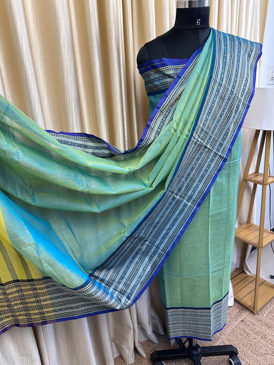 Isha - Narayanpet dress material Ice blue