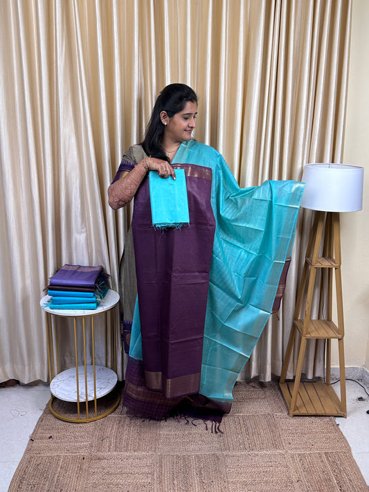 Mangalagiri silk cotton 3 piece set TMG-27