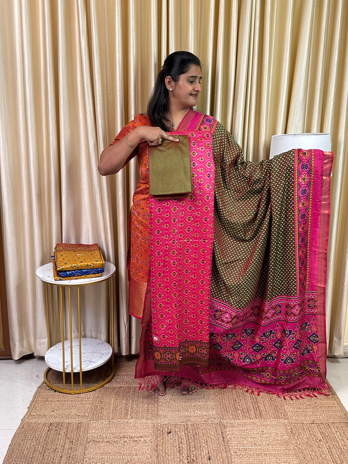 Patola semi silk 3 piece set - MPP6
