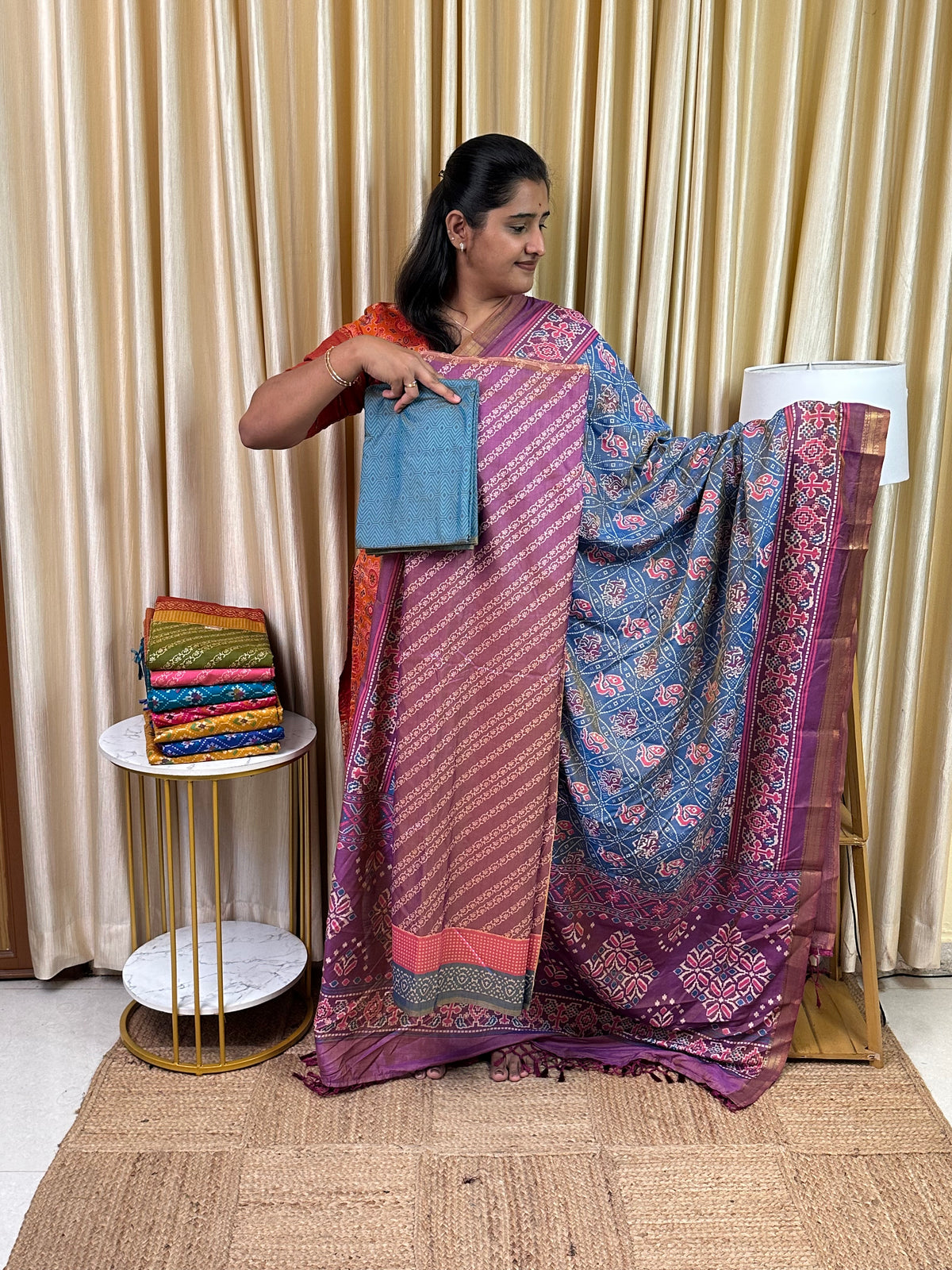Patola semi silk 3 piece set - MPV2