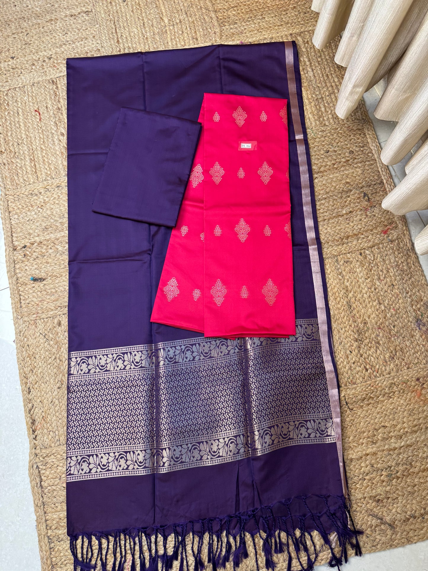 Premium semi soft silk 3 piece set -psc52
