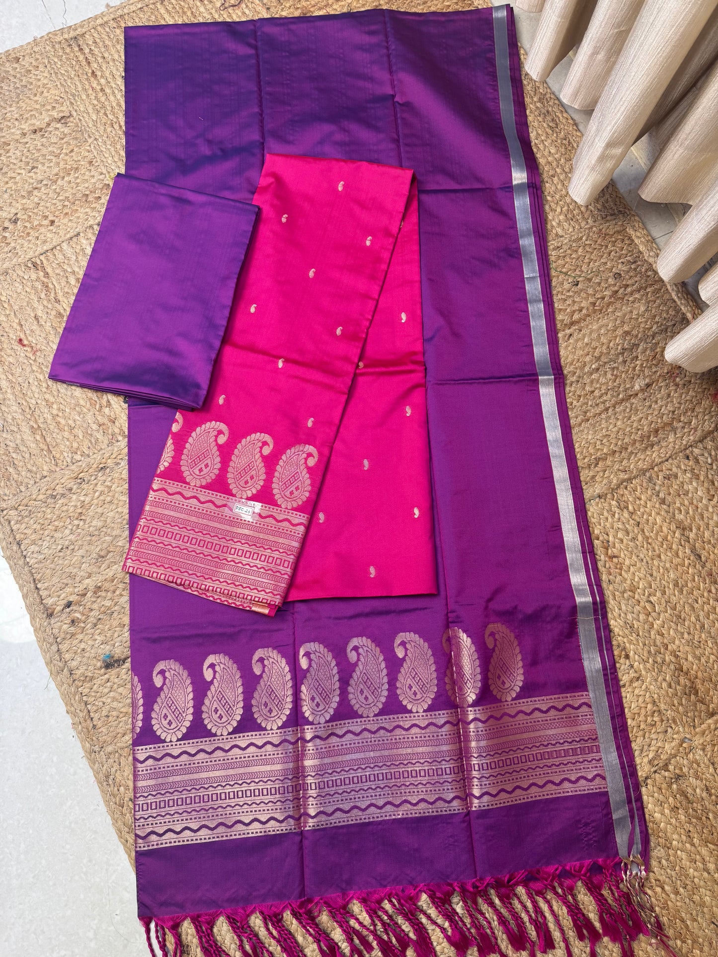 Premium semi soft silk 3 piece set -psc24