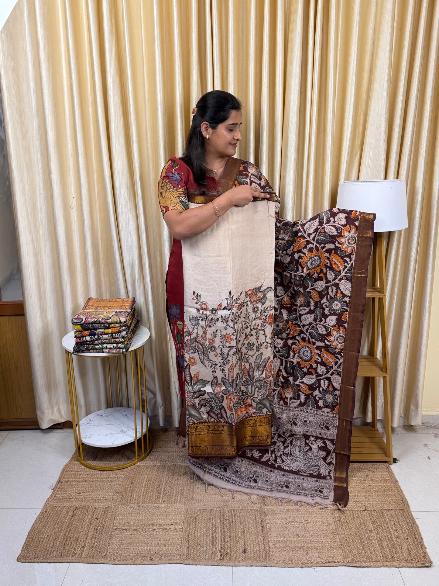 Kanchi Border Kalamkari 2 piece set-Kanchi3