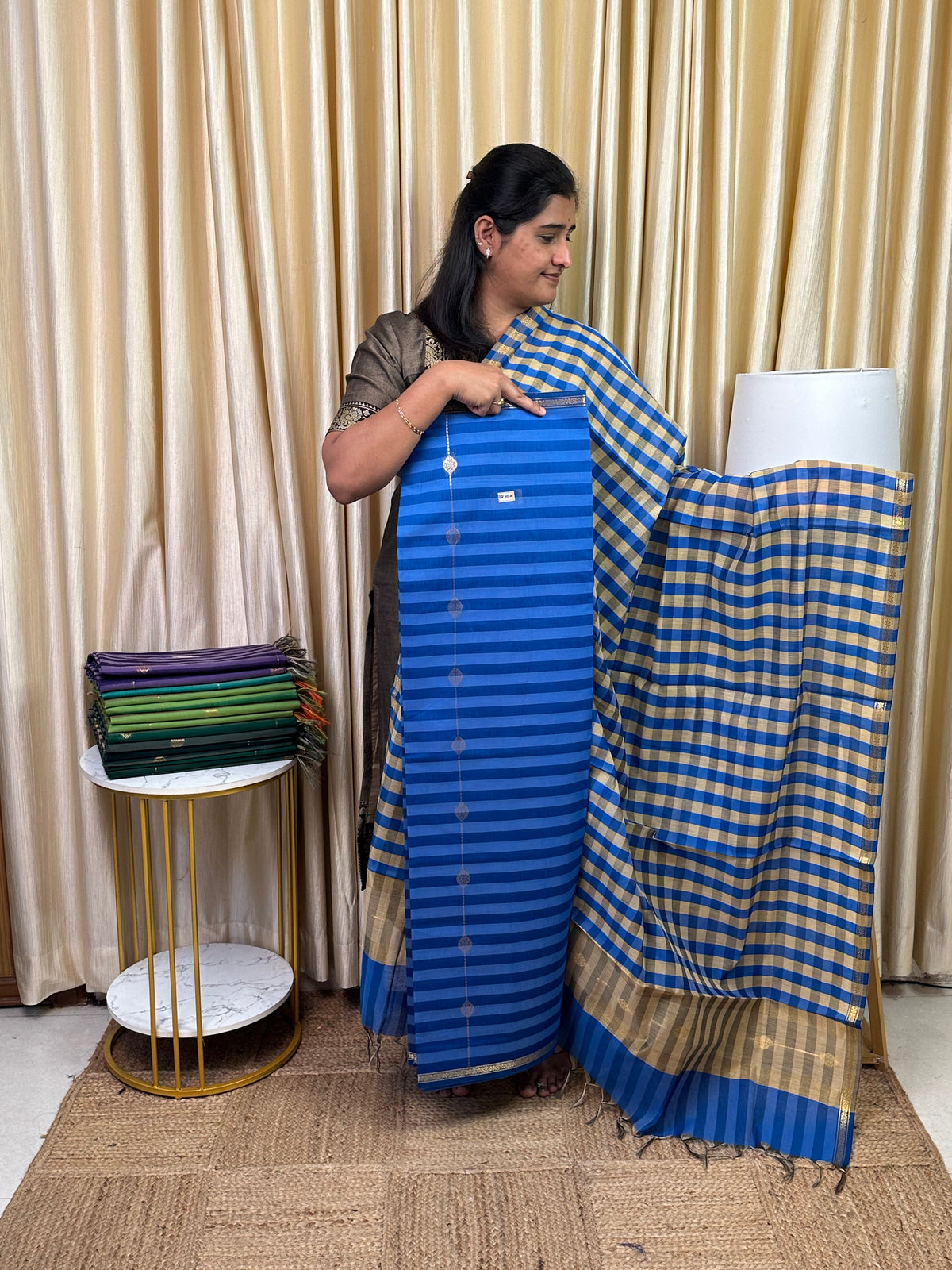 Maheswari checks 2 piece set-MDS28