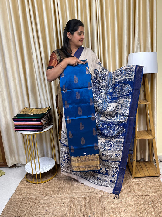 Handloom Mangalgiri Top kalamkari Duppatta-Butta2