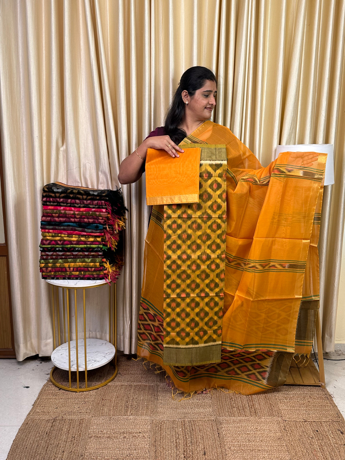 Handloom Pochampalli Sico 3 piece set -KHP 109