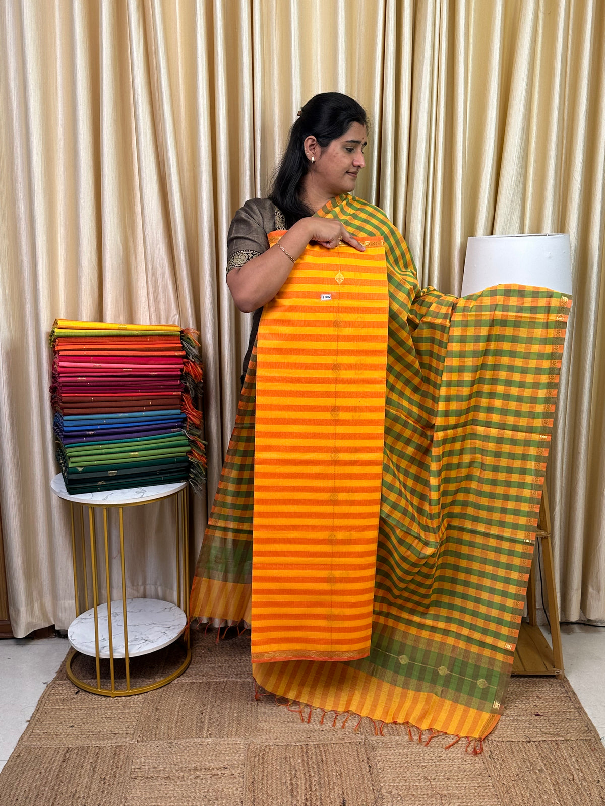 Maheswari checks 2 piece set-MDS8