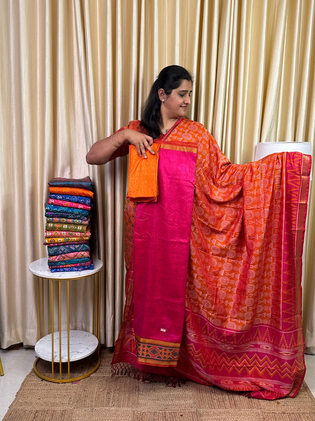 Patola semi silk 3 piece set - SP74
