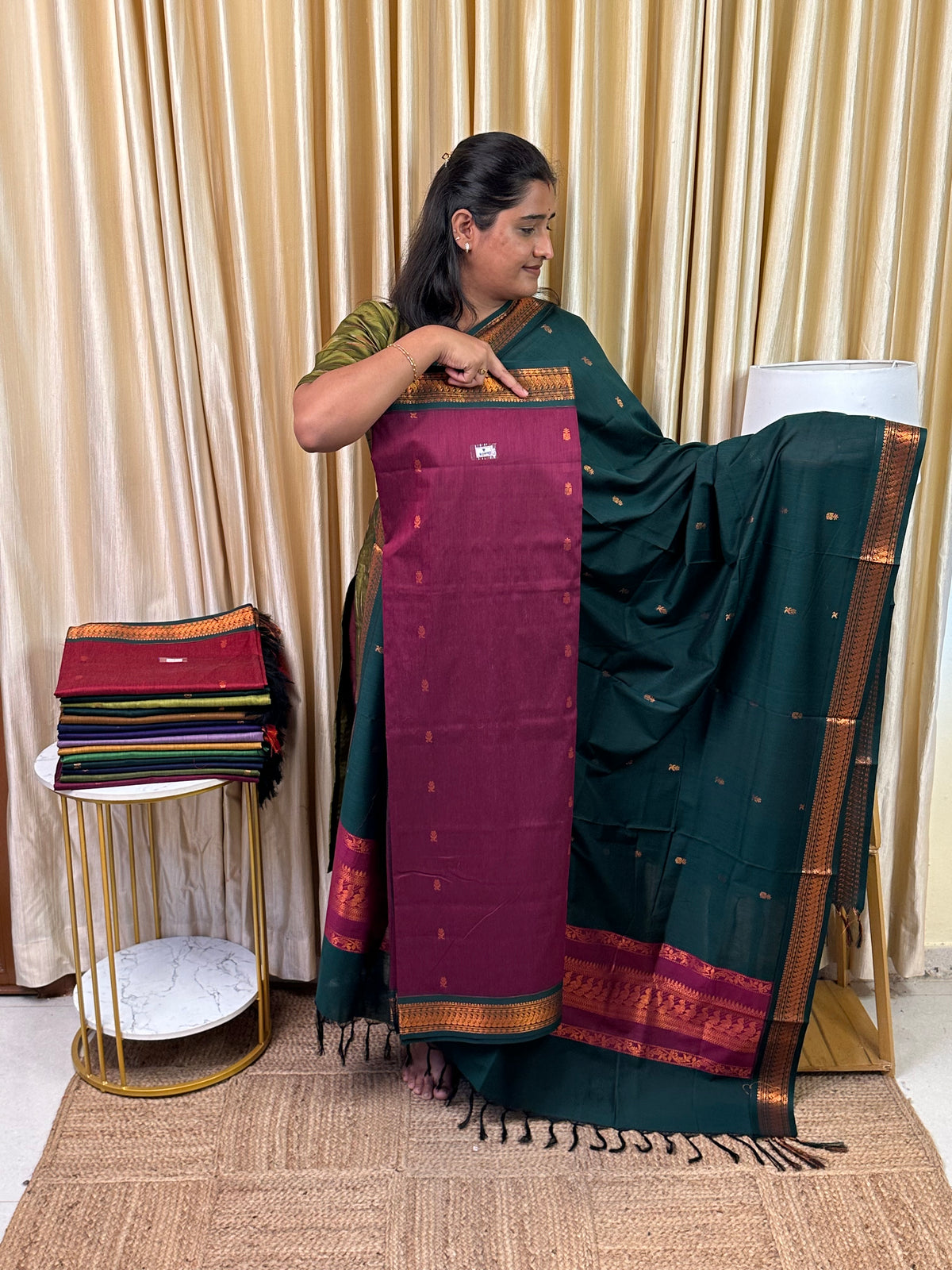 Kalyani special butta silk cotton 2 piece set - swara2