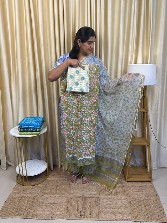 Jaipur cotton Salwar suit with Kota duppata-14