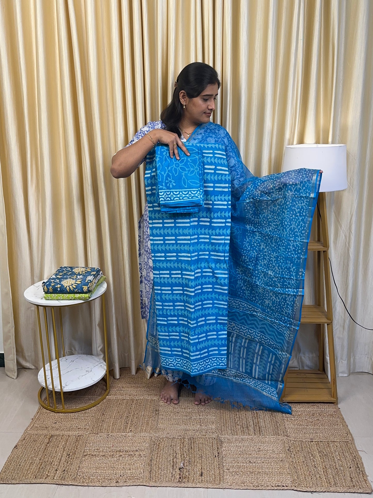 Jaipur cotton Salwar suit with Kota duppata-15