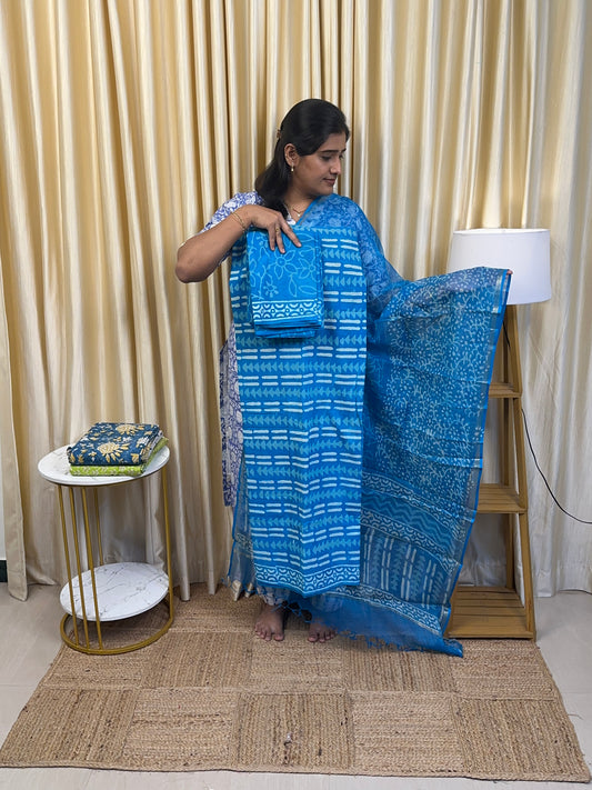 Jaipur cotton Salwar suit with Kota duppata-15