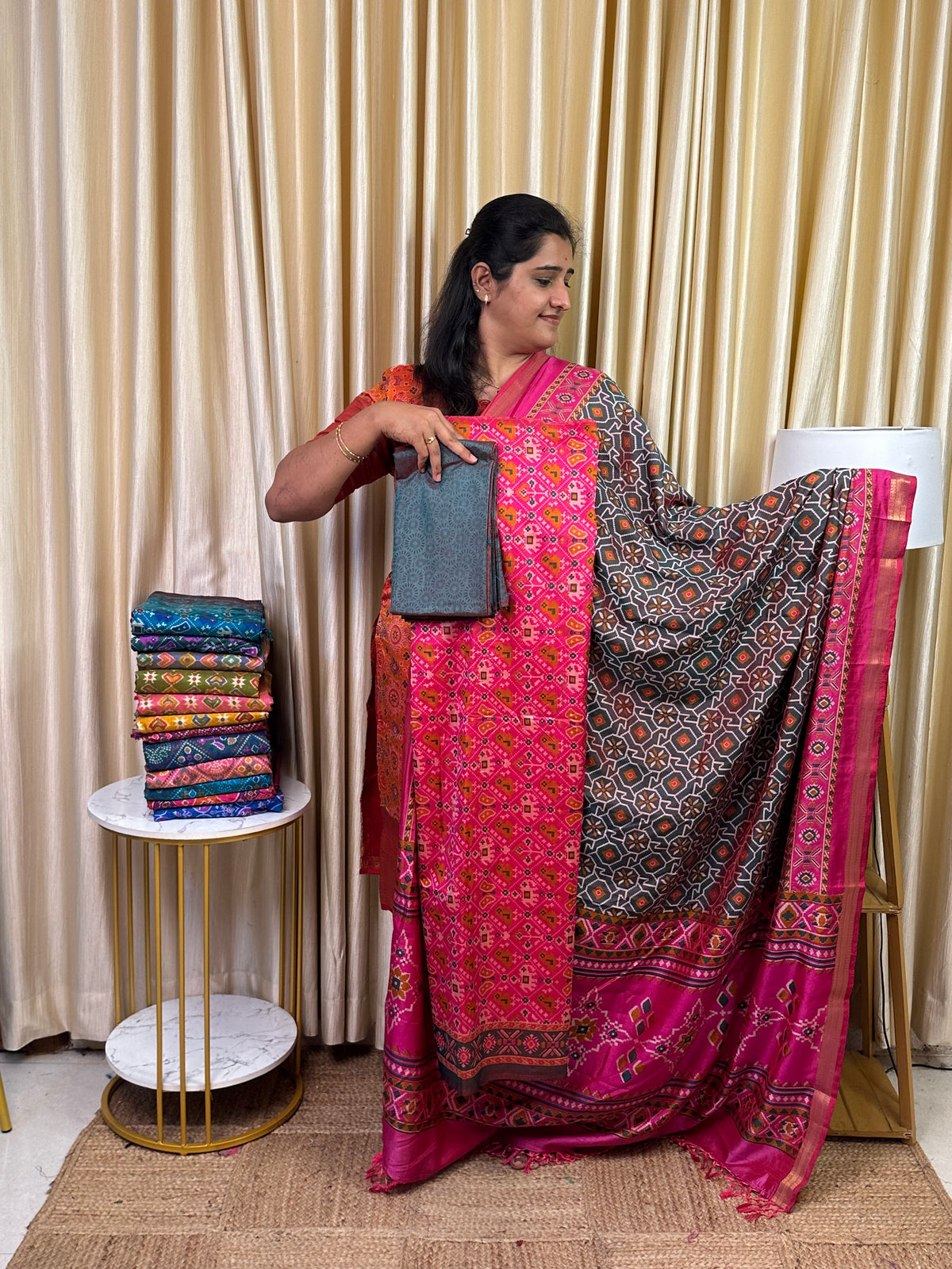 Patola semi silk 3 piece set - SP78