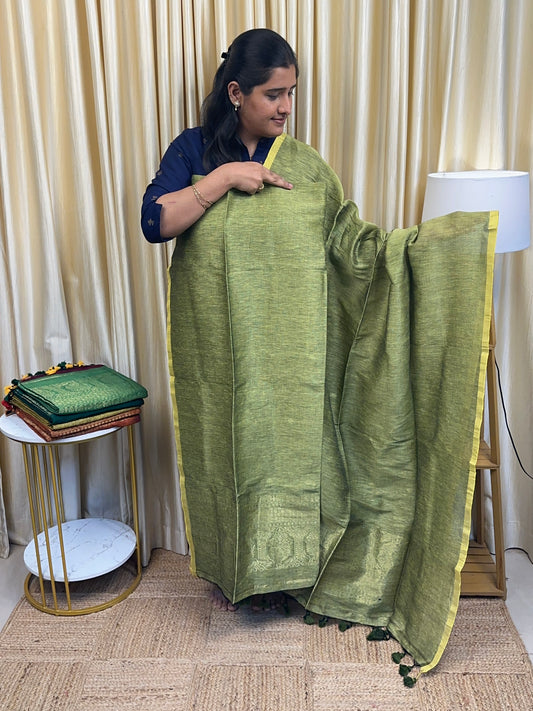 Linen banarasi Jamdhani [handwork]-6