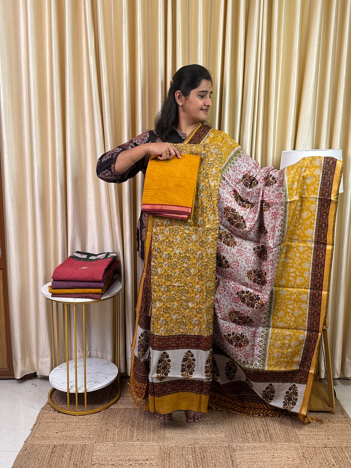 Maheswari silk 3 piece set- mahi 35