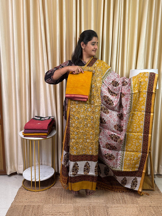 Maheswari silk 3 piece set- mahi 35