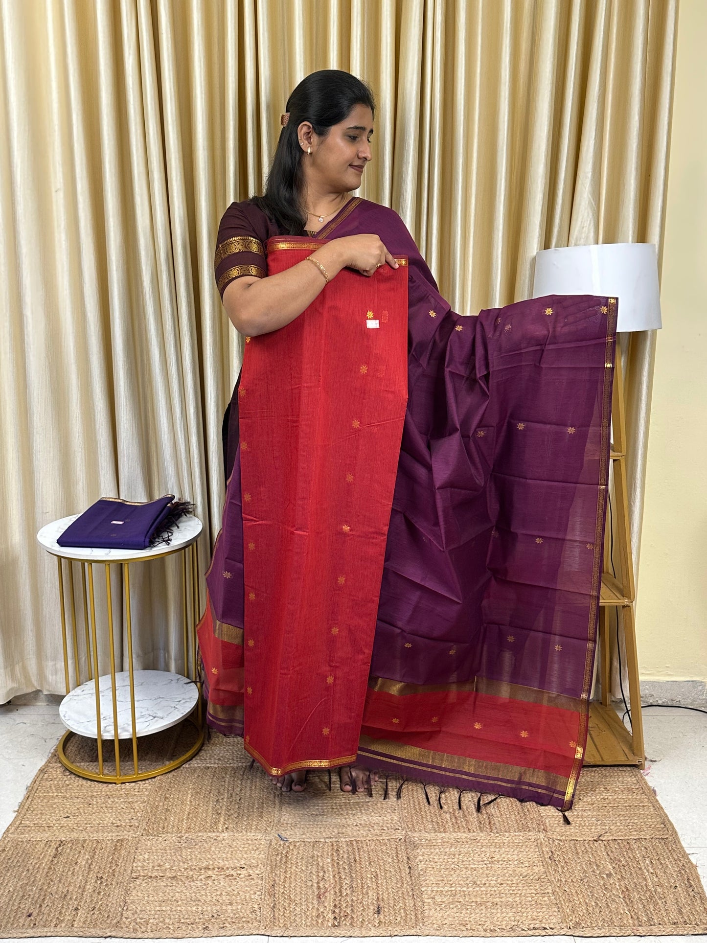 Maheswari silk cotton 2 piece set- M4