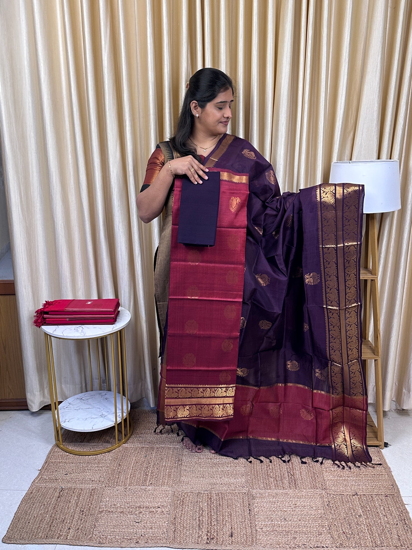 Kanchi Border  Mangalgiri Handloom-KMCH4