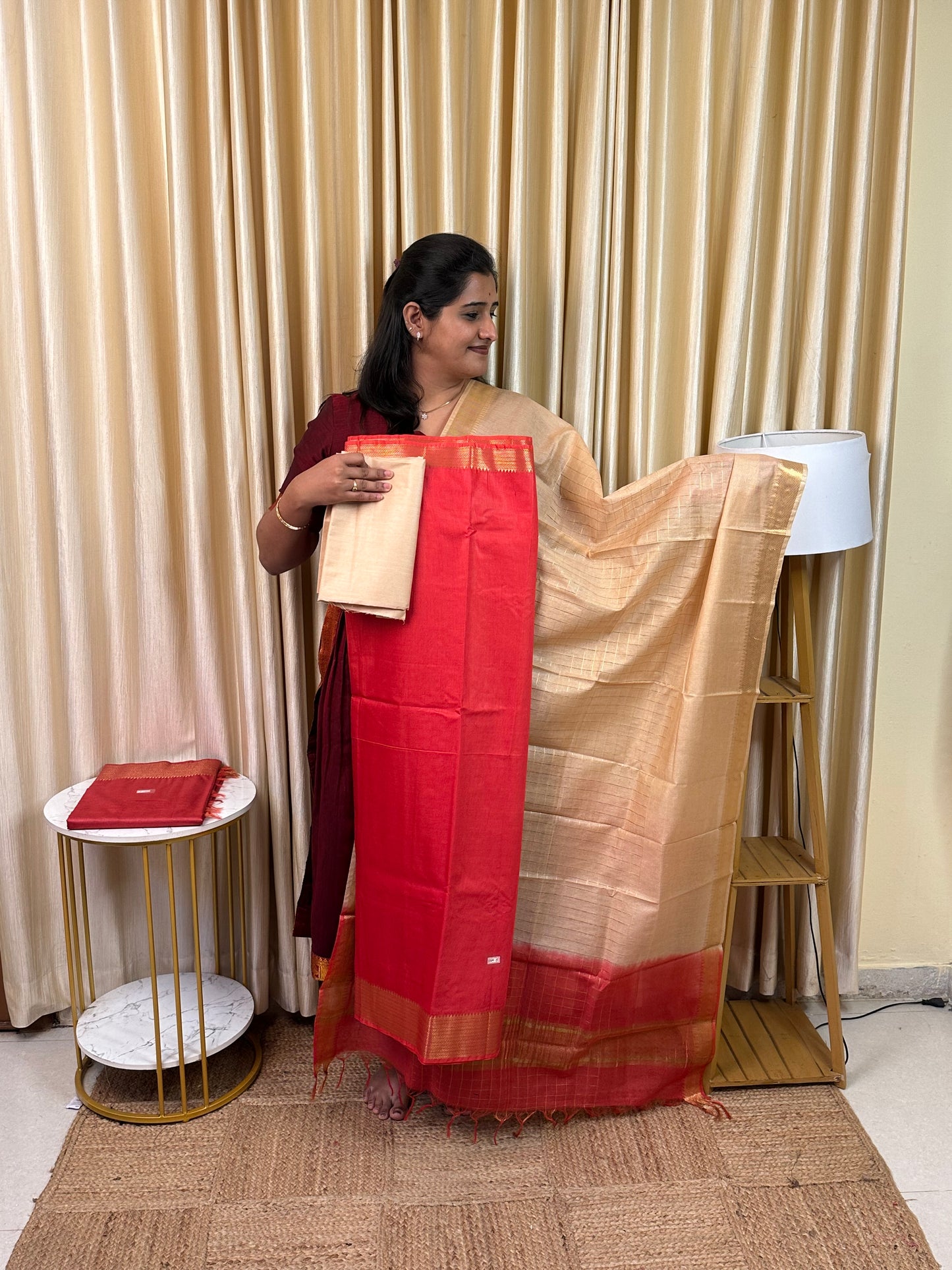 Mangalagiri silk cotton 3 piece set -SSM5