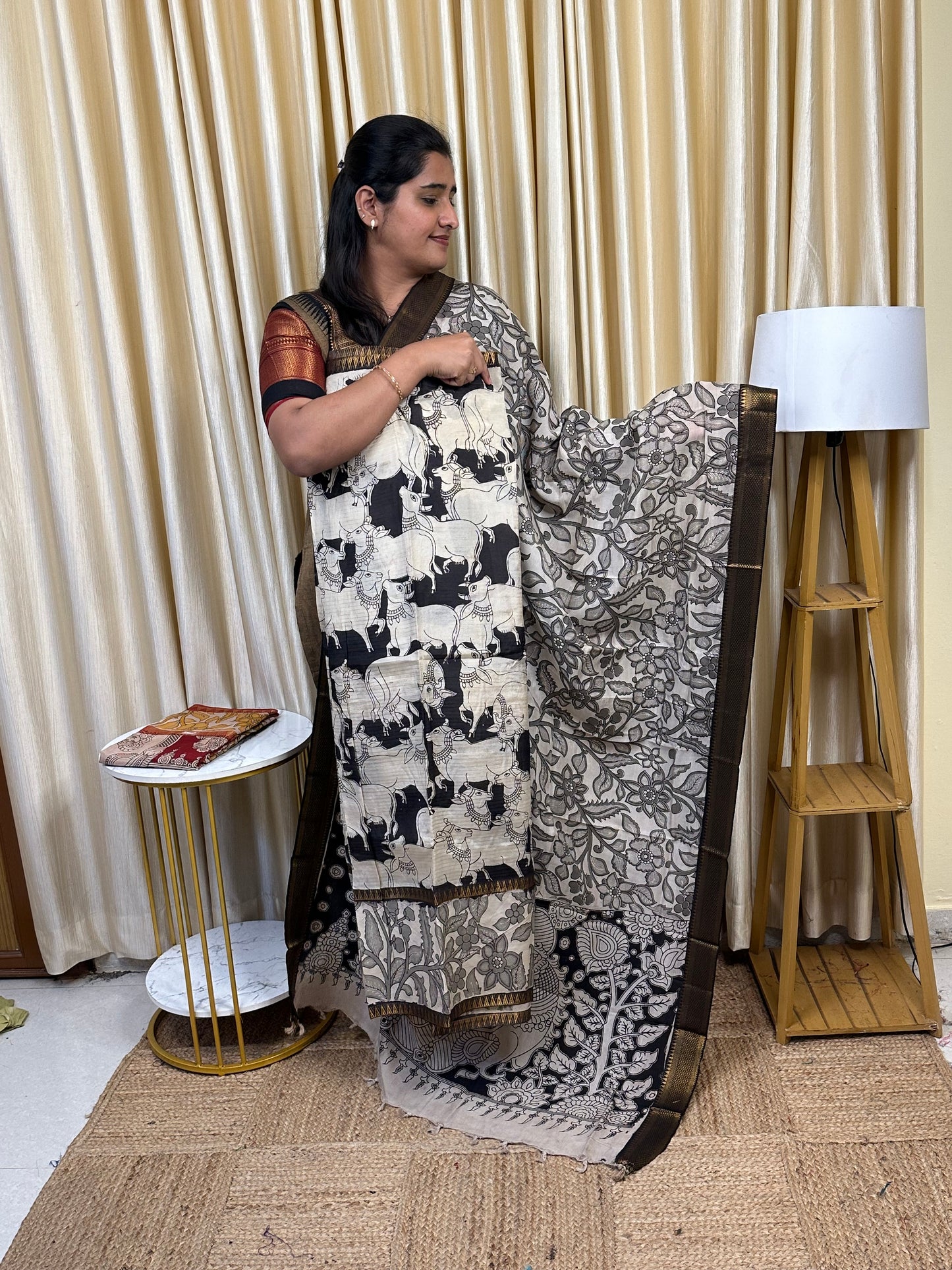 Gap border kalamkari 2 piece set - GGP6