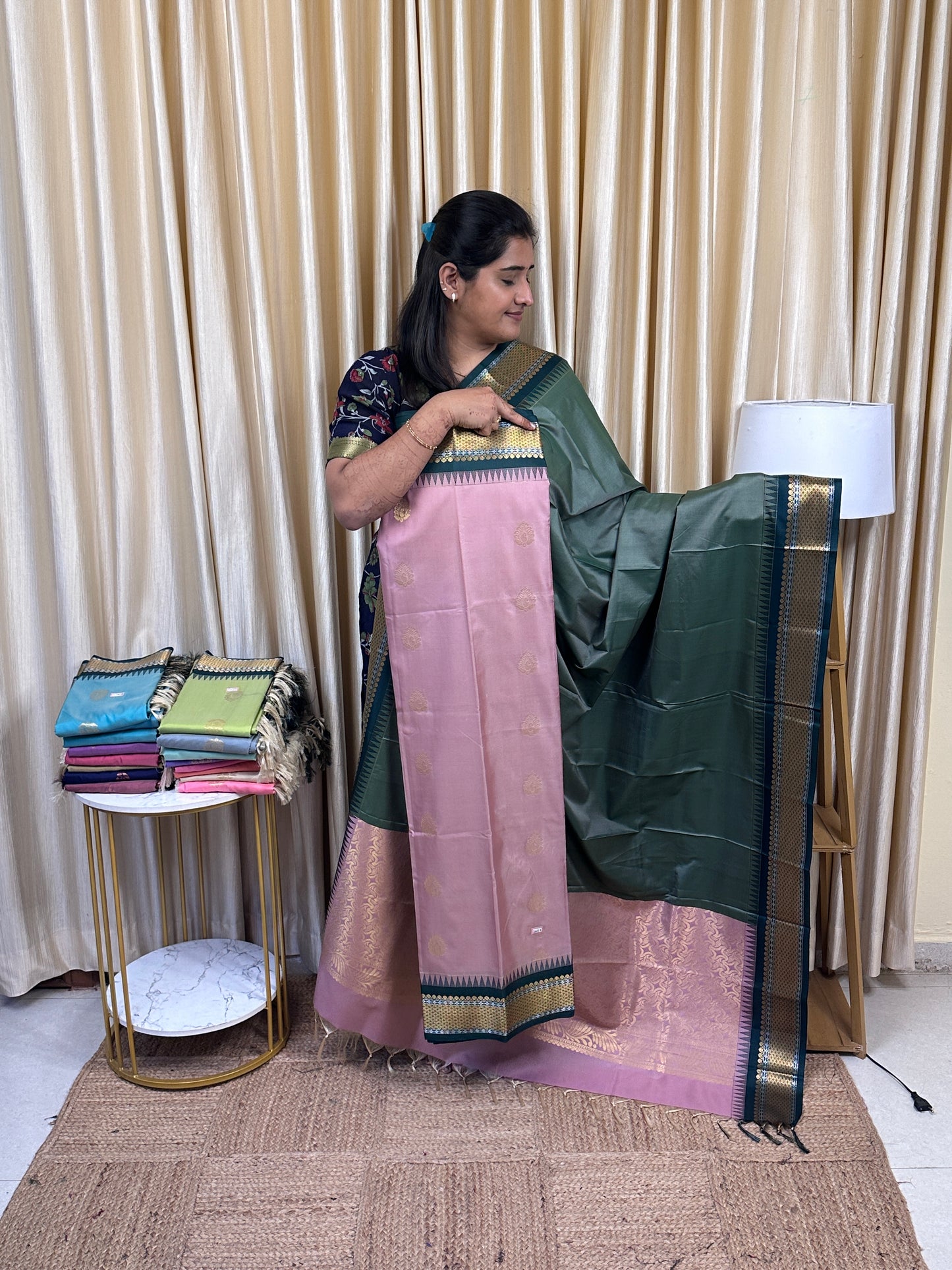 Semi Gadwal  soft silk 2 piece set-GWS2