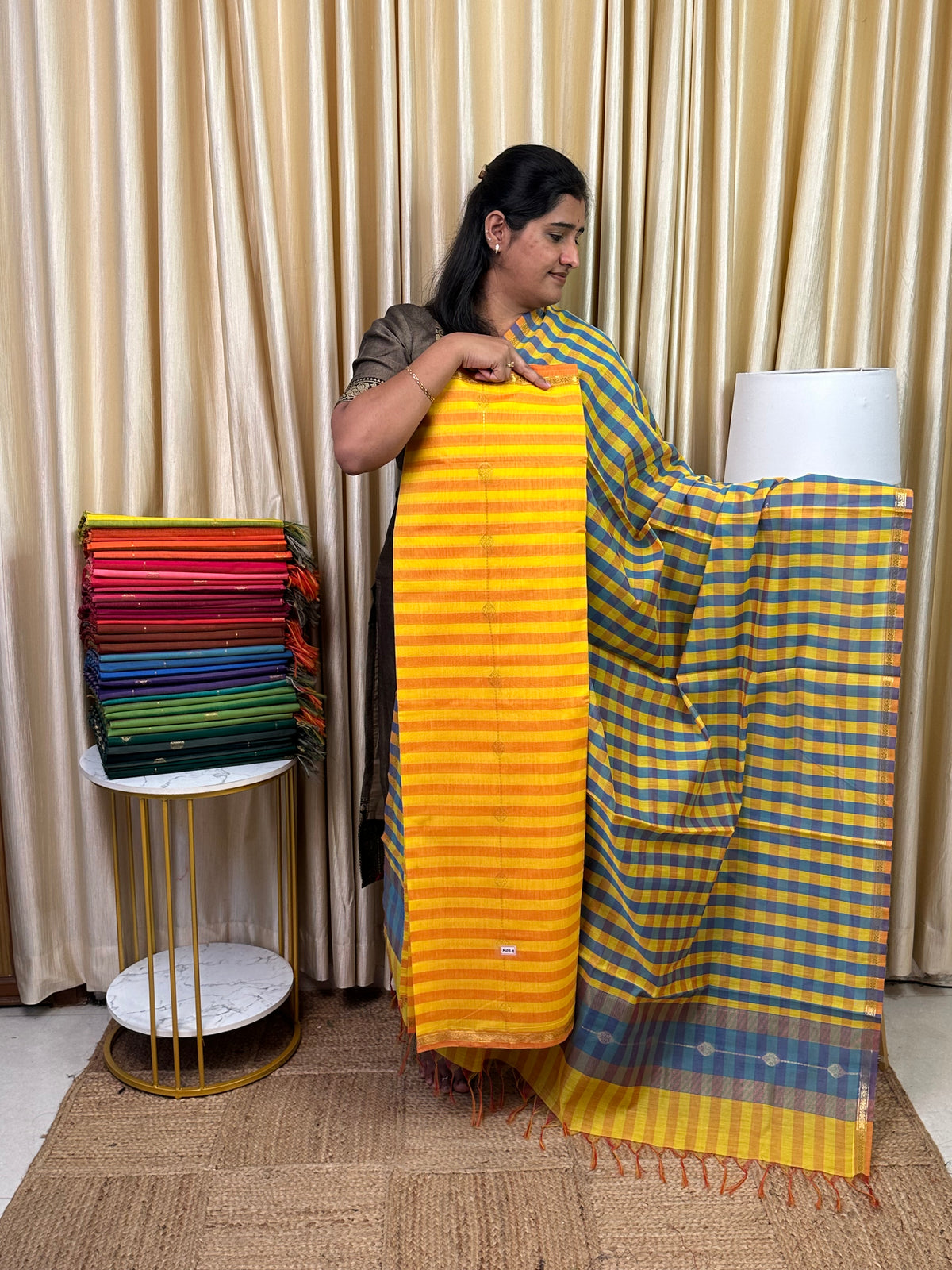 Maheswari checks 2 piece set-MDS9