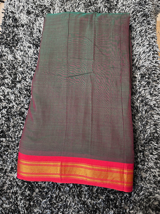 Narayanpet Mayil border  fabric 1 meter cut  - 4