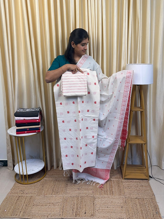 South  cotton heavy count heart white [3 piece set]