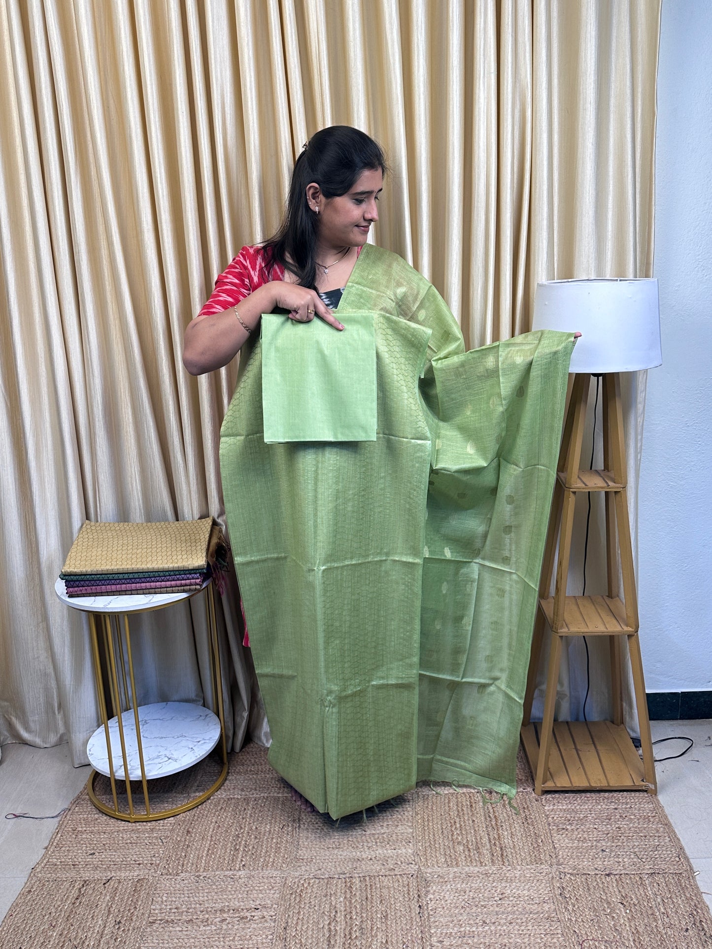 Semi Matka Tussar 3 piece set-TTS7
