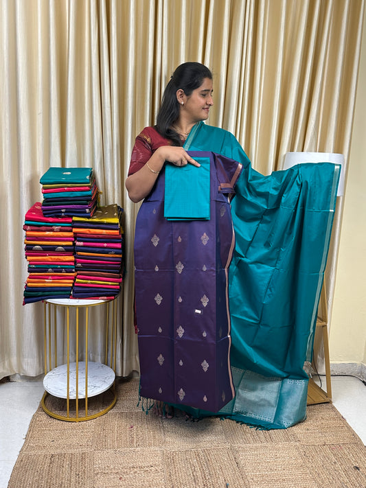 Premium semi soft silk 3 piece set -psc6