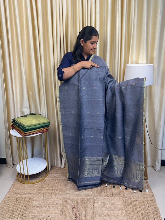 Linen banarasi Jamdhani [handwork]-5