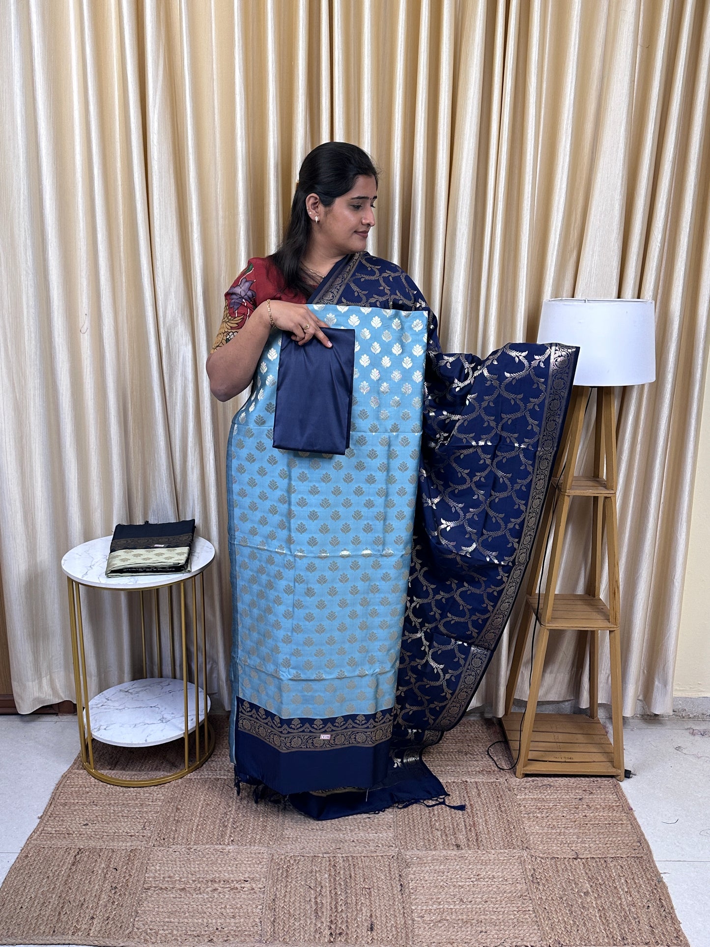 Banarasi Katan silk 3 piece set -BWS4