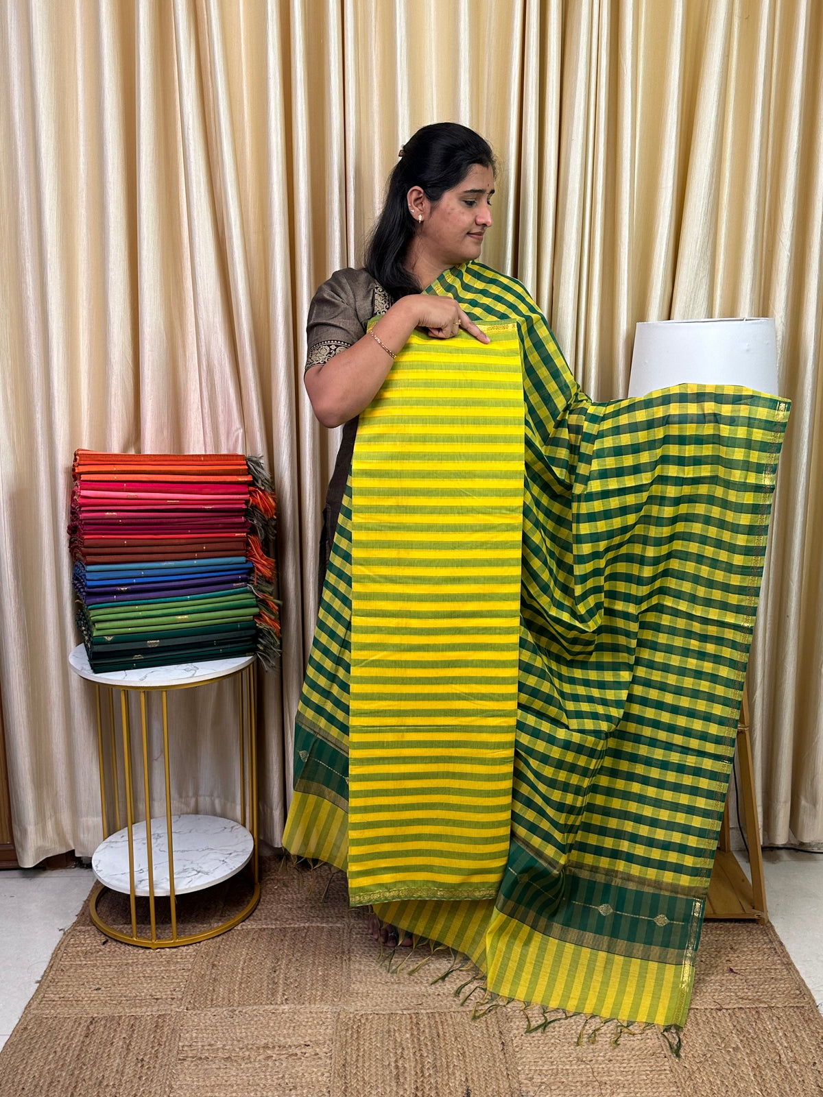 Maheswari checks 2 piece set-MDS10