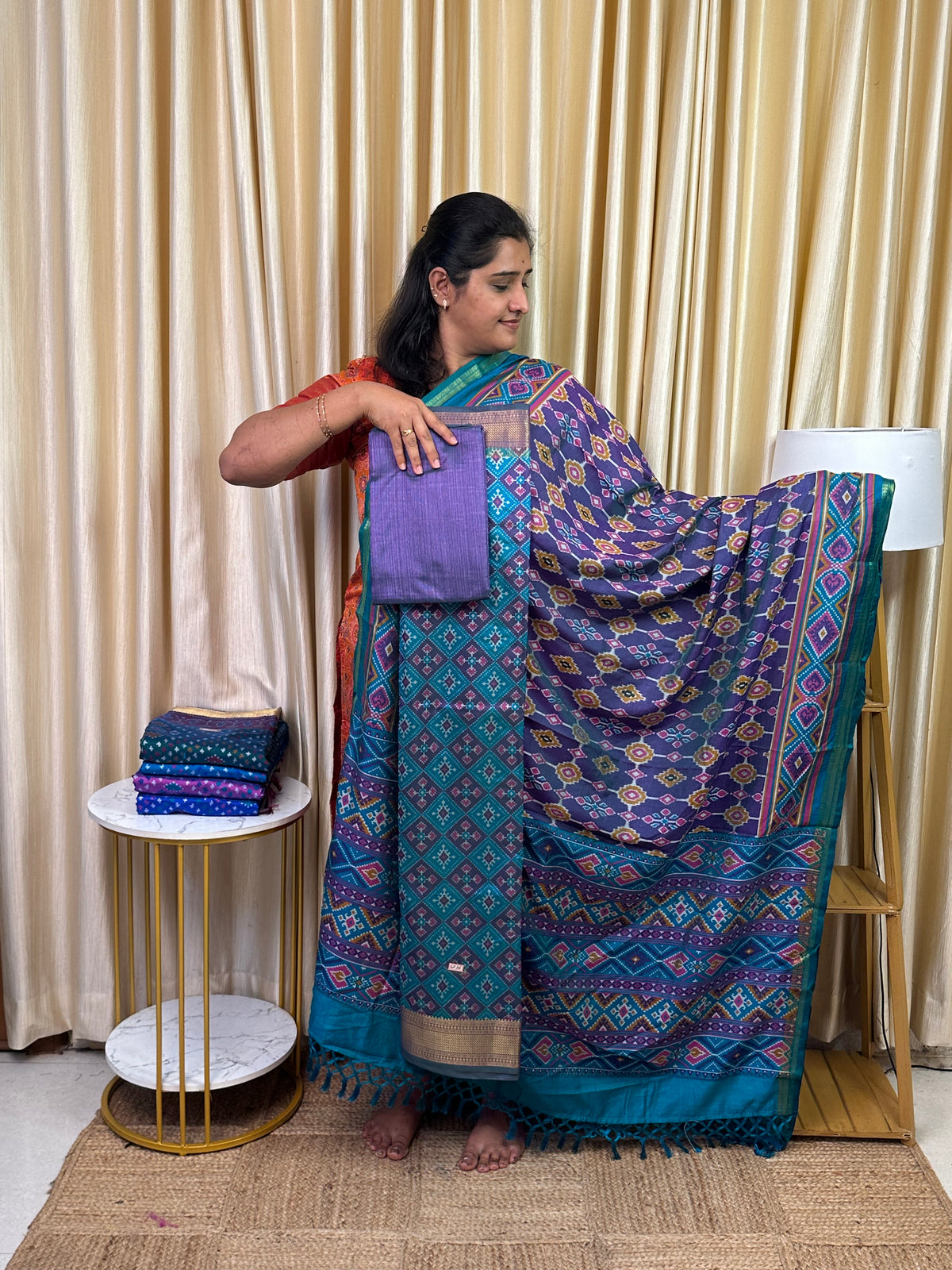 Patola semi silk 3 piece set - SP36