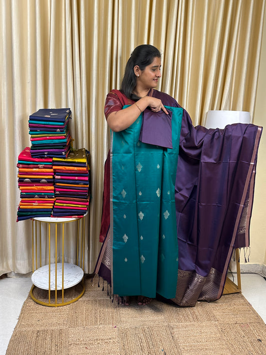 Premium semi soft silk 3 piece set -psc2