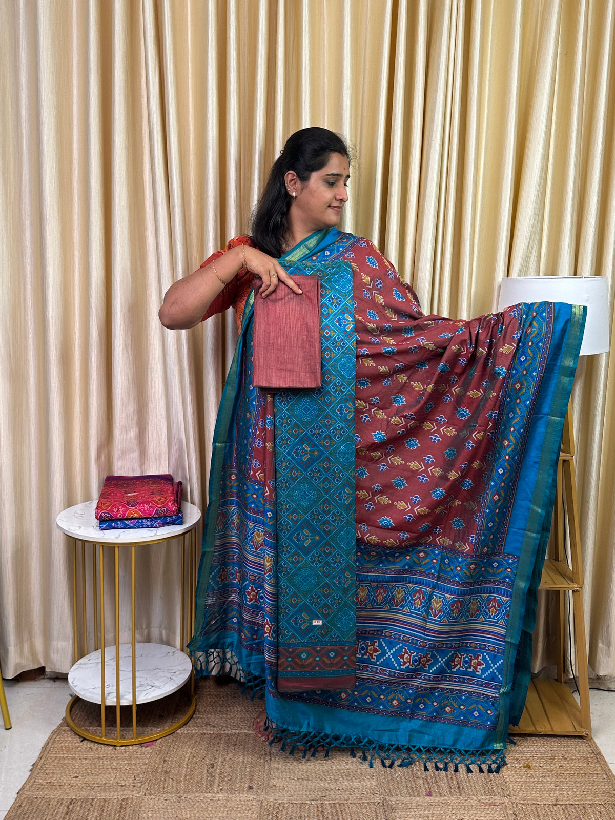 Patola semi silk 3 piece set - SP88