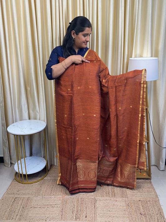 Linen banarasi Jamdhani [handwork]-11