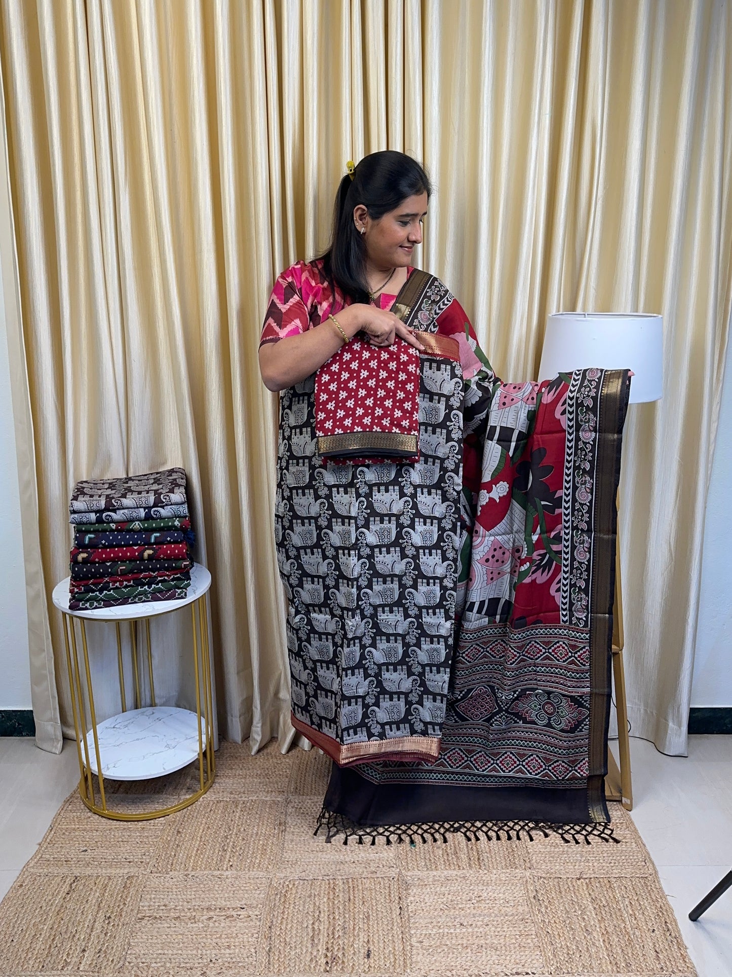Maheswari silk 3 piece set- mahi 7