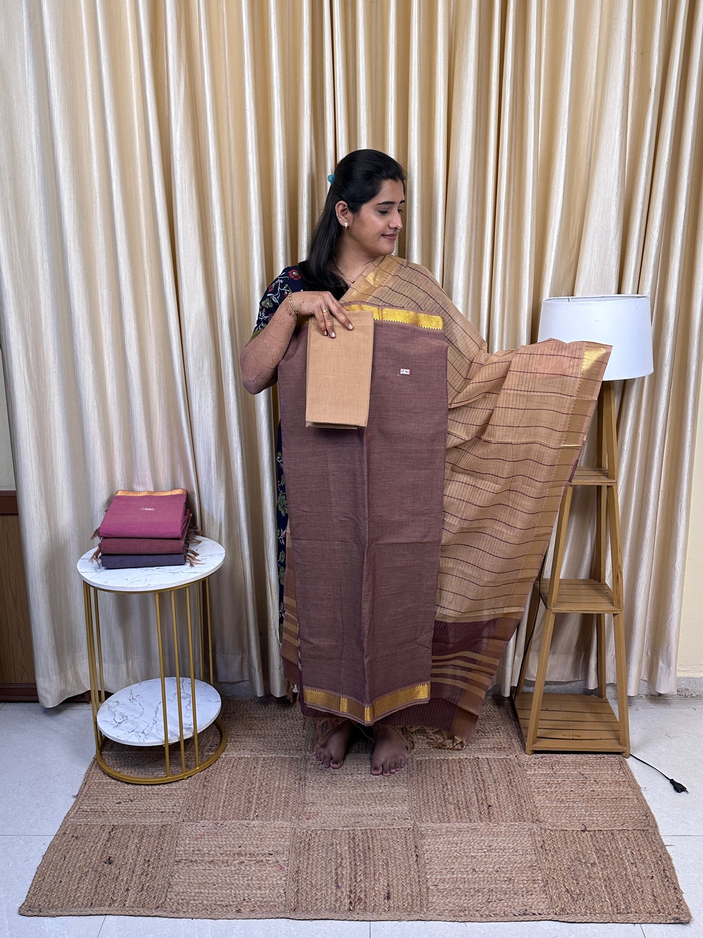 Premium Mangalgiri cotton 3 piece set - PMC37