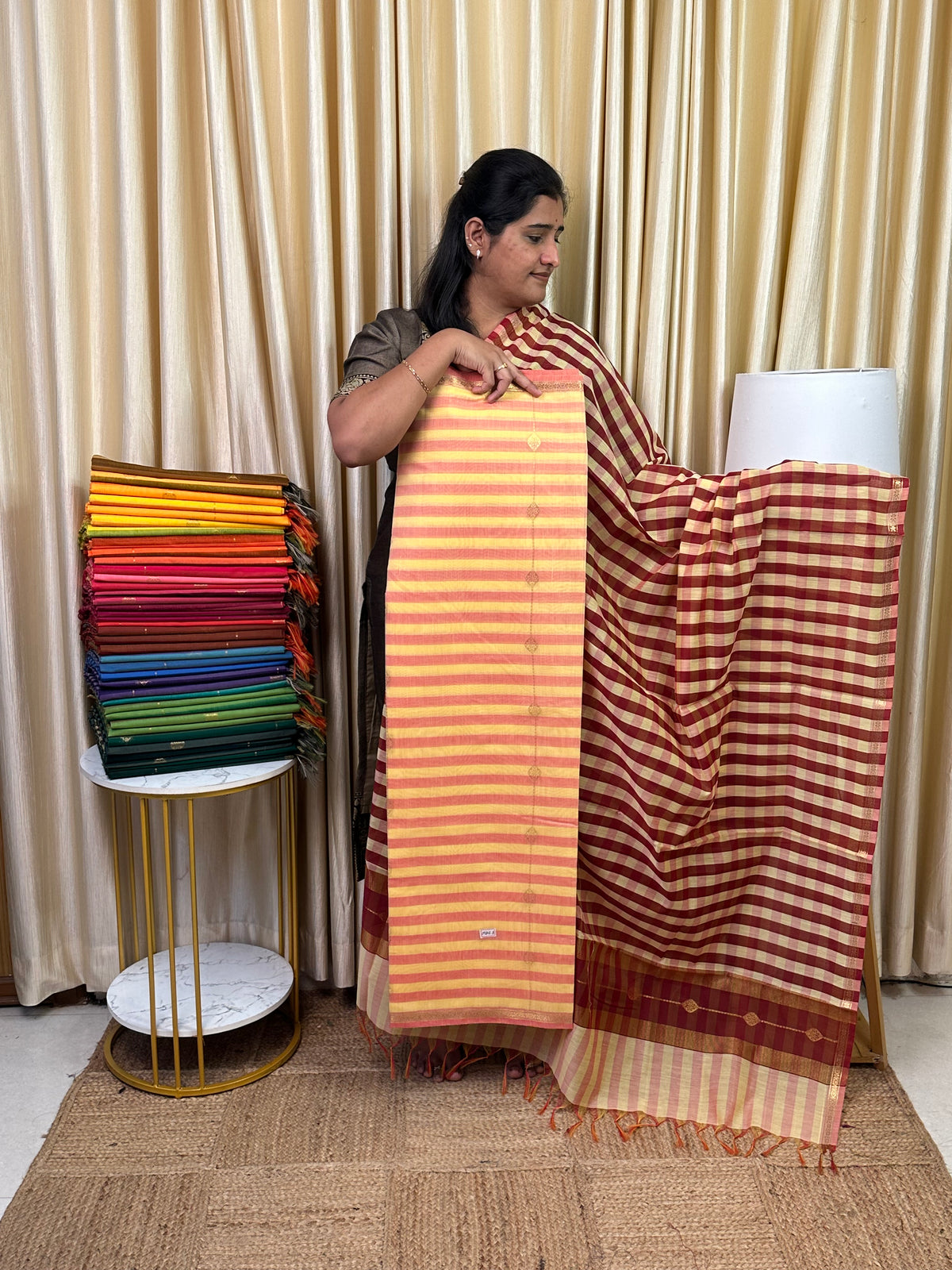 Maheswari checks 2 piece set-MDS3