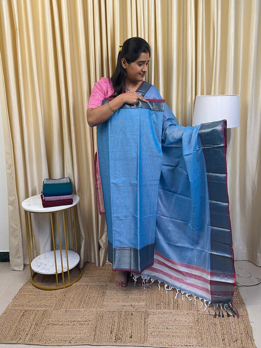 Narayanpet Silver border-Light blue