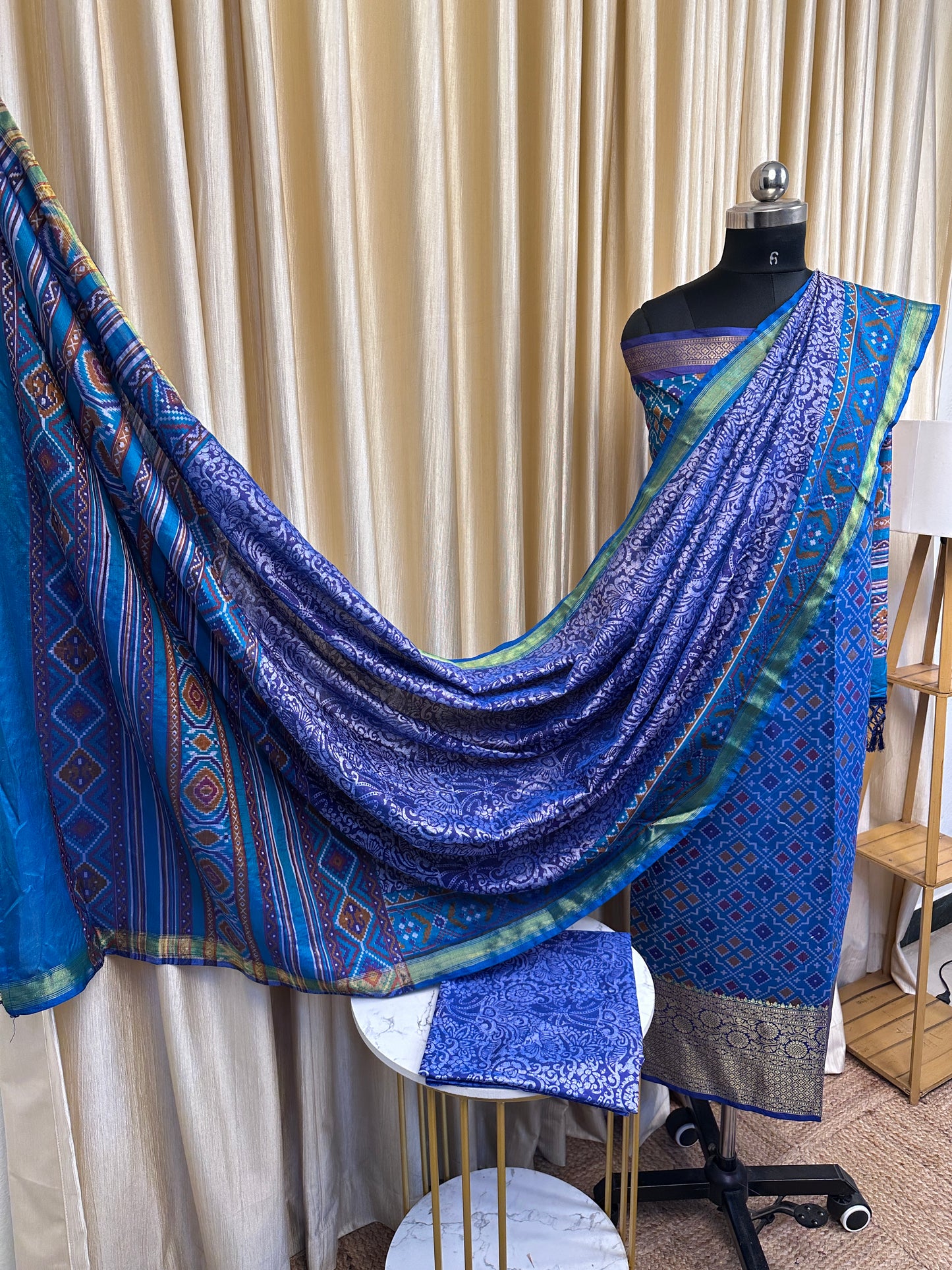Kanchi semi soft silk patola-KLB3