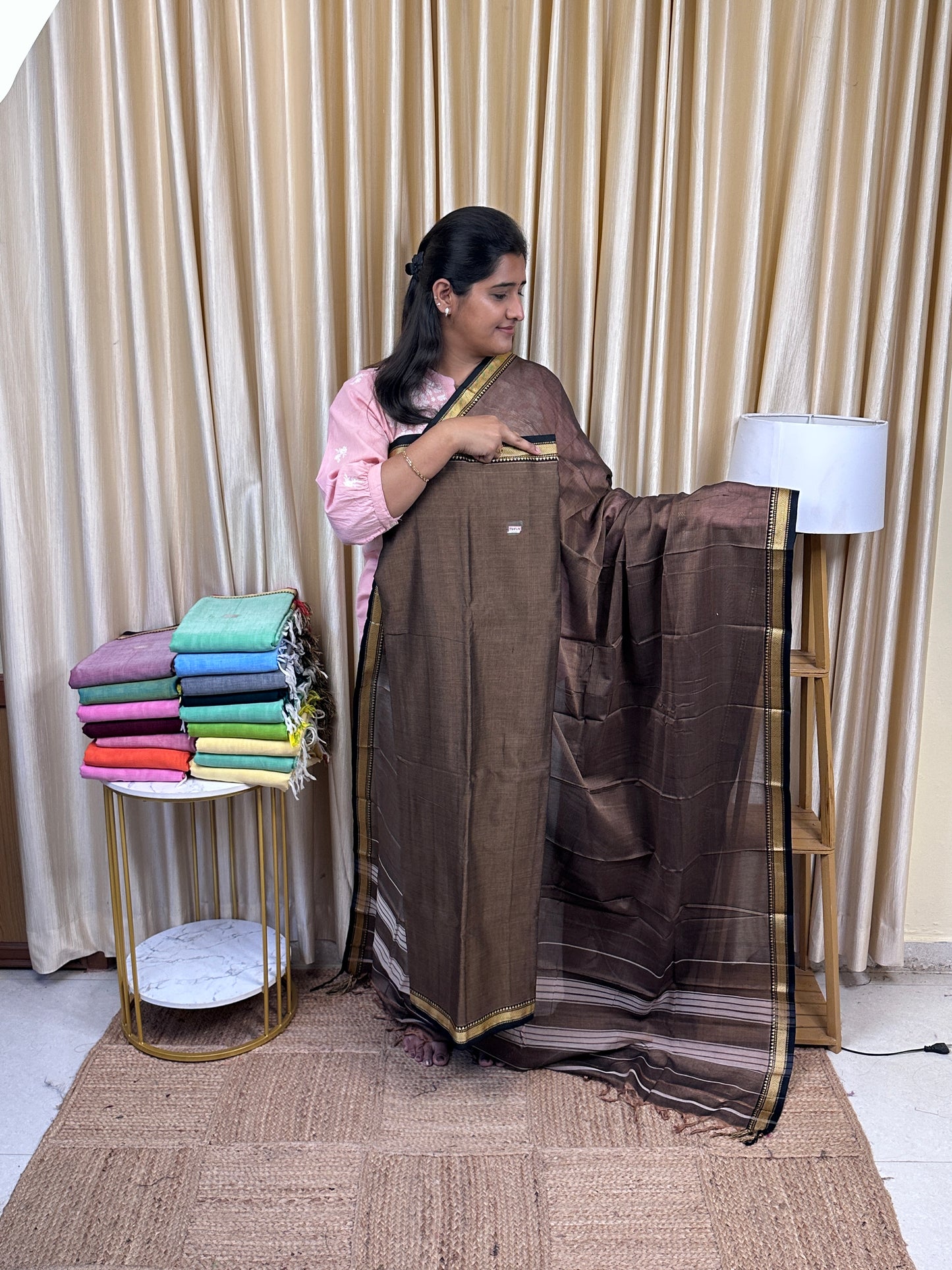 Narayanpet  checks Mercerised cotton (4.5 m Top)-NILA52