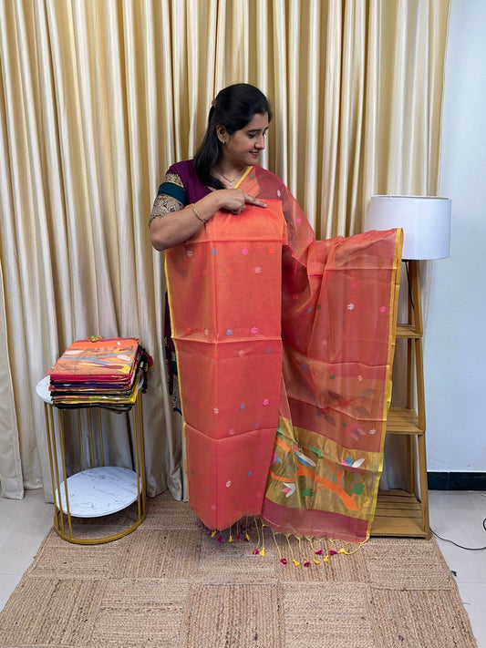 Muslin Jamdhani Handwork Birds-4