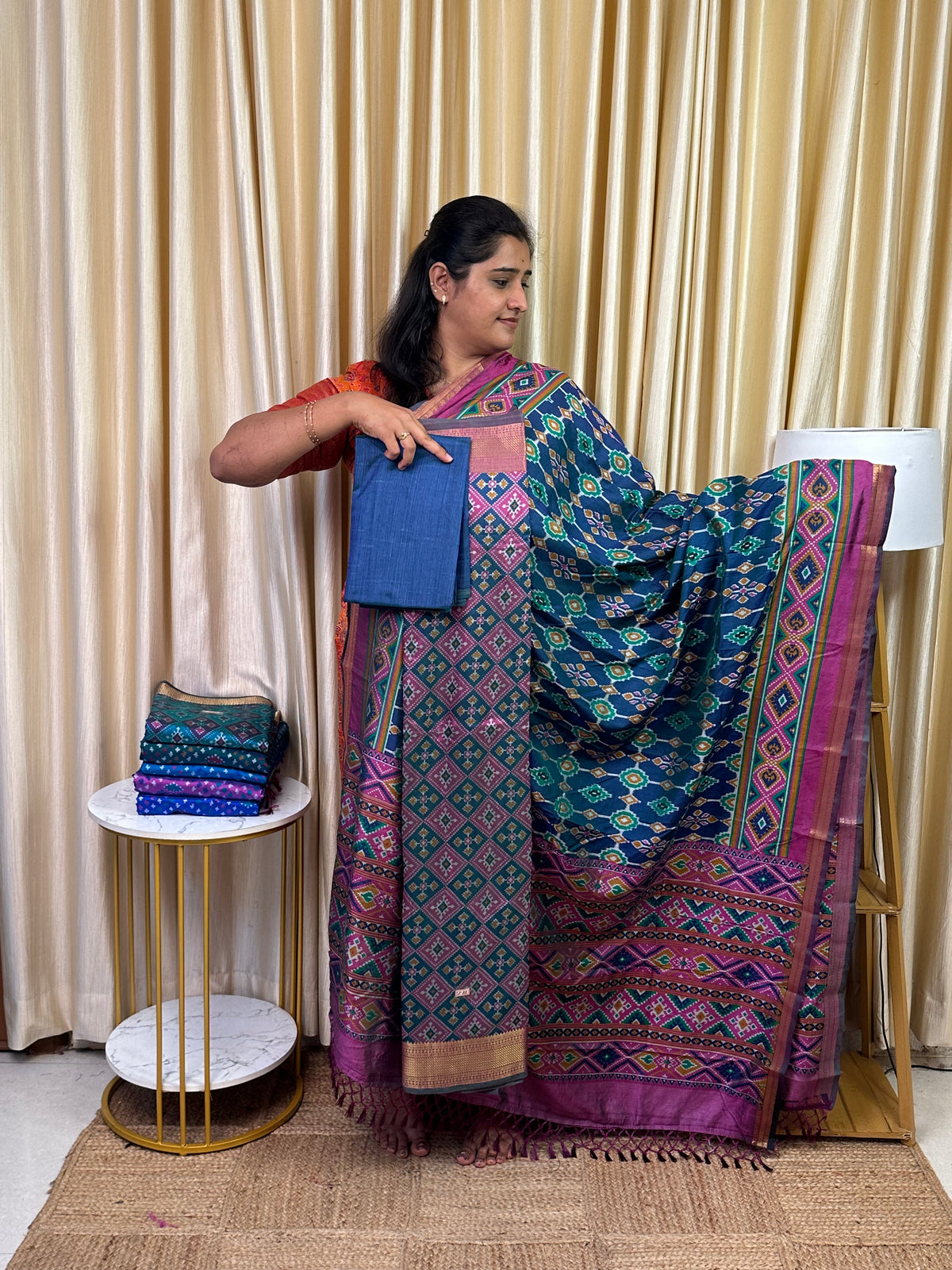Patola semi silk 3 piece set - SP35