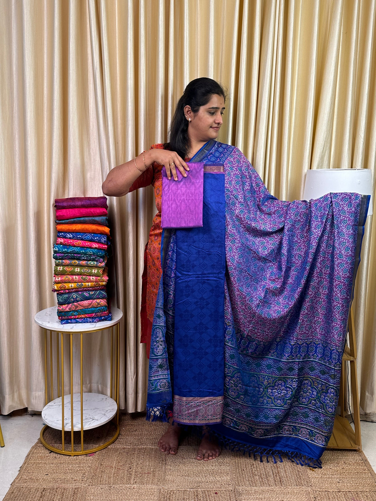 Patola semi silk 3 piece set - SP72