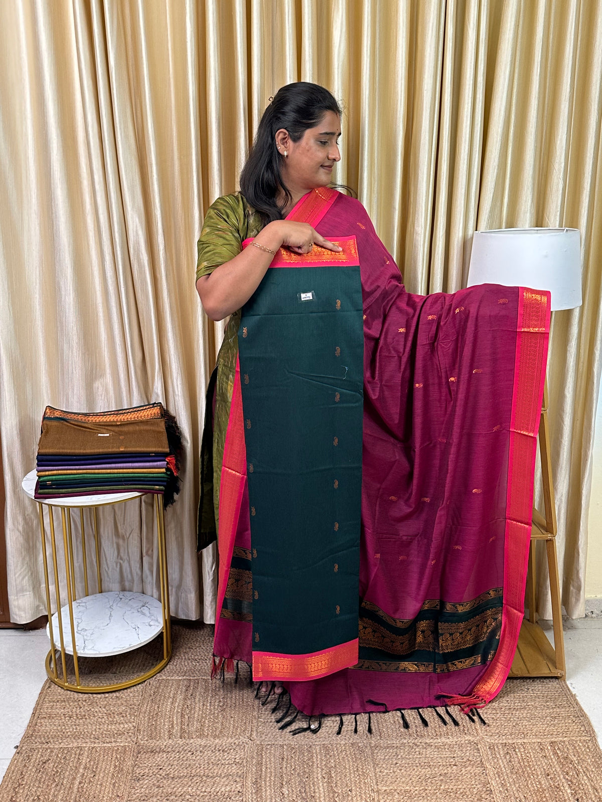 Kalyani special butta silk cotton 2 piece set - swara6