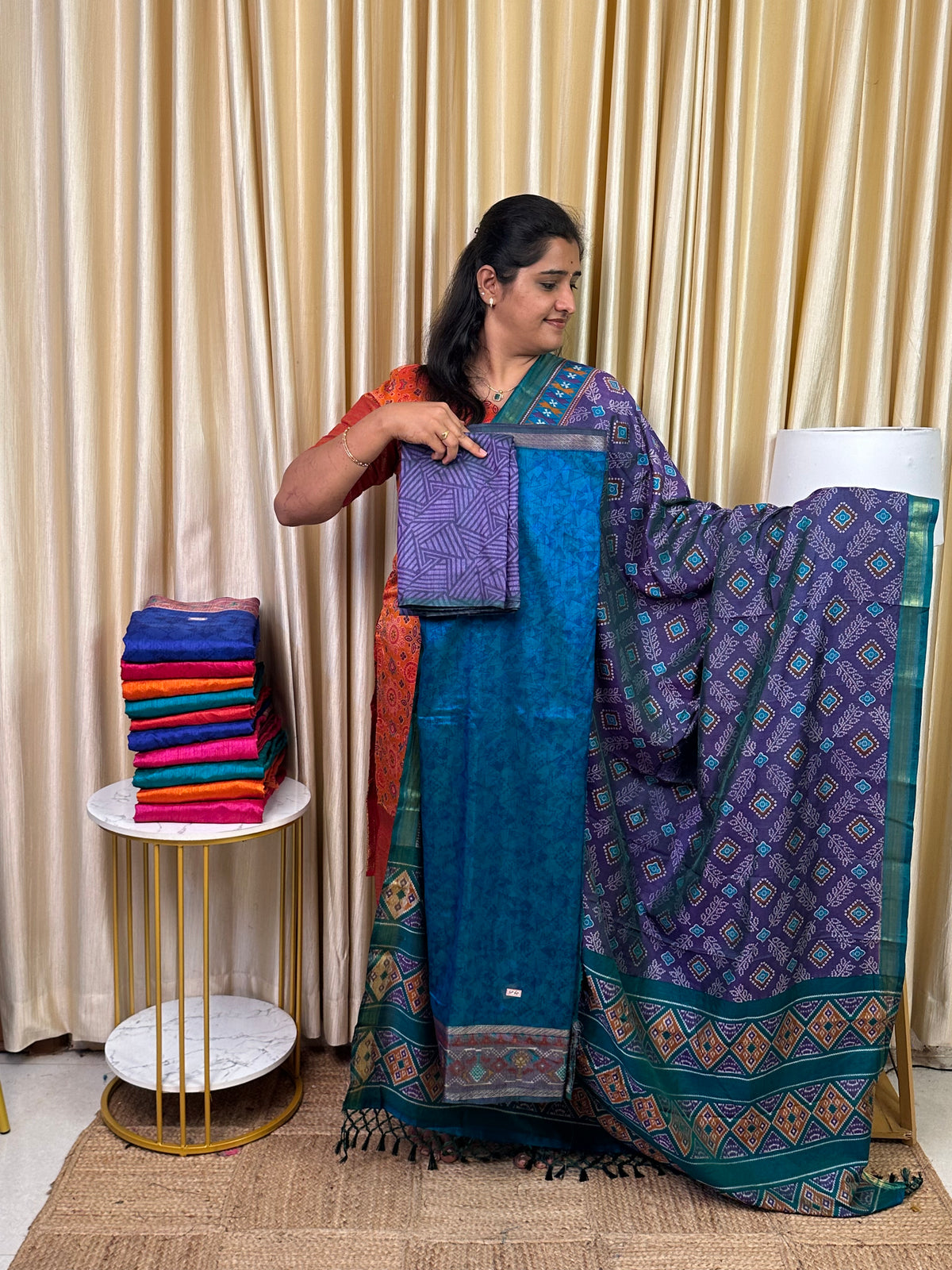 Patola semi silk 3 piece set - SP60