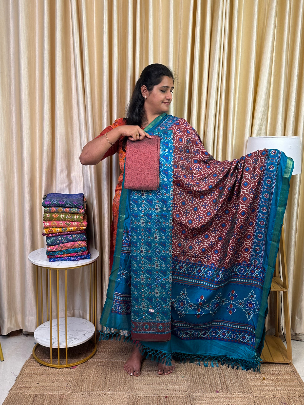 Patola semi silk 3 piece set - SP79